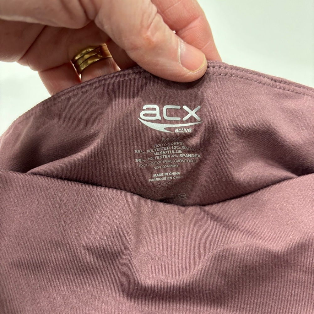 ACX Purple Leggings with Mesh Detail - Picture 5 of 10